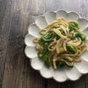 万願寺とうがらしの生姜焼きうどん