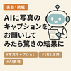 AIに写真のキャプションをお願いしてみたら驚きの結果に