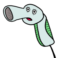 ドライヤーのかわいいイラスト