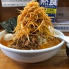 辛味噌太麺に辛ネギトッピングでラーメンチョモランマの完成です！！ラストは、やっぱり一口ライスでフィニッシュ！！相模大野鼎やっぱり美味いっす！！