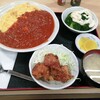 西川口の「あおき食堂」さんでふわとろたまごとトマトソースかけ丼を食べました★