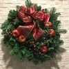生花のクリスマスリース作り