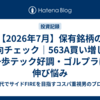 【2026年7月】保有銘柄の動向チェック｜563A買い増し・一歩テック好調・ゴルプラは伸び悩み