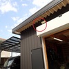 埼玉県幸手市　敷地内の車庫（ガレージ）にLANケーブルを飛ばす