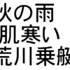 秋の雨、肌寒い荒川乗艇