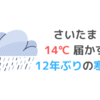 さいたま 14℃に届かず 12年ぶりの寒さ