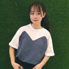 ビスチェ重ね着風ストライプ柄Tシャツ★