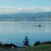 9月の青空と、諏訪湖と、いつの間にか他の人の写真と比べなくなりました、と。