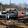 徳島駅が見える車両基地では