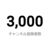 祝！！チャンネル登録者3000人達成