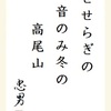 せせらぎの音のみ冬の高尾山