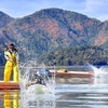 伝統漁法　三方湖でたたき網漁始まる