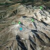 Google Earthで日本百名山 - 九重山 / 100 Famous Japanese Mountains in Google Earth - Mount Kujū