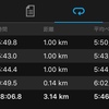 縄跳びからの3kmランを3セット