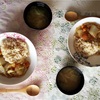 ★玄米ごはんと中華あんかけ、キャベツとわかめのお味噌汁
