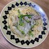 2020年4月9日　型食と鶏肉と豆乳&エンドウ豆のパスタ