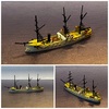 新着モデルのご紹介：リッサ海戦時の砲艦モデルの到着（伊海軍:装甲砲艦/墺海軍:木造砲艦）