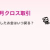 12月クロス取引｜現渡ししたお金が戻らない？ 年末年始にハマった実体験と注意点【※結果こうなった】