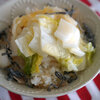 のっけごはん100『白菜漬けと塩昆布』