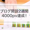 はてなブログ開始から2週間で4000pvを達成しました