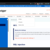 PortSwigger Web Security Academy「All labs」ページのメニュー一覧と説明
