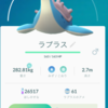 ポケモンＧＯ　始めて約１ヶ月でＴＬ３０レベル達成＆個体値９５のラプラスＧＥＴ