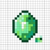 マイクラアイテム ドット絵 スライムボール アイロンビーズ クロスステッチ 図案 Laula Beads