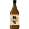 焼酎のフリーイラスト素材