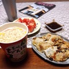 朝からラーメンと餃子とか