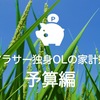 【アラサー独身OLの家計簿公開 】予算編