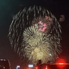 大混雑の花火大会を、エアコンの効いた一等地から、無料席に座って花火鑑賞。