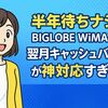 半年待ちナシ！BIGLOBE WiMAXの「翌月キャッシュバック」が神対応すぎた
