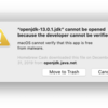 "openjdk-13.0.1.jdk" cannot be opened because the developer cannot be verified.