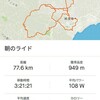 BIKE　77.6km　集団ライドとハンガーノック
