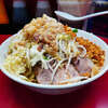 ラーメン二郎 中山駅前店 - かなり久々に「ねぎ汁なし」をカタカタ麺カラメ少しで（初）。想像した通りのうまさ。