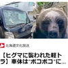 【クマイシス？！＝頻発するクマ被害……4／29－5／1　「ヒグマに襲われた軽トラ」車体はボコボコに、クマの強烈なパワー】＃544