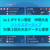 【Lv1ルール】ポケモンSV第３回リトルスターカップの大会データと感想