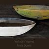 Nuts bowls by 矢嶋洋一さん 白と緑の陶器のベッセル型の器
