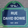 フランス　パリに「デビットボウイ通りRue David Bowie」が出来ます