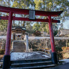 木山寺（岡山県真庭市）、入口に鳥居