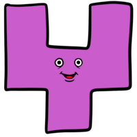 かわいいアルファベットのY のイラスト