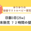 日齢3日(25w) 未熟児 ７２時間の壁