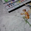 灰色の塗り絵を塗ってみた（水彩編）
