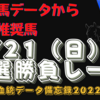 8月21日（日）種牡馬データから導く推奨馬大公開！