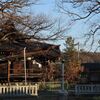 神社の夕景