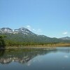 山頂にはまた雪が