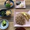 昼ごはんは蕎麦と焼き茄子