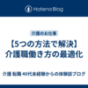 【5つの方法で解決】介護職働き方の最適化