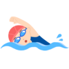 水泳のフリーイラスト素材