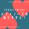 【予定日まで後13日】ドライノーズが治りません。